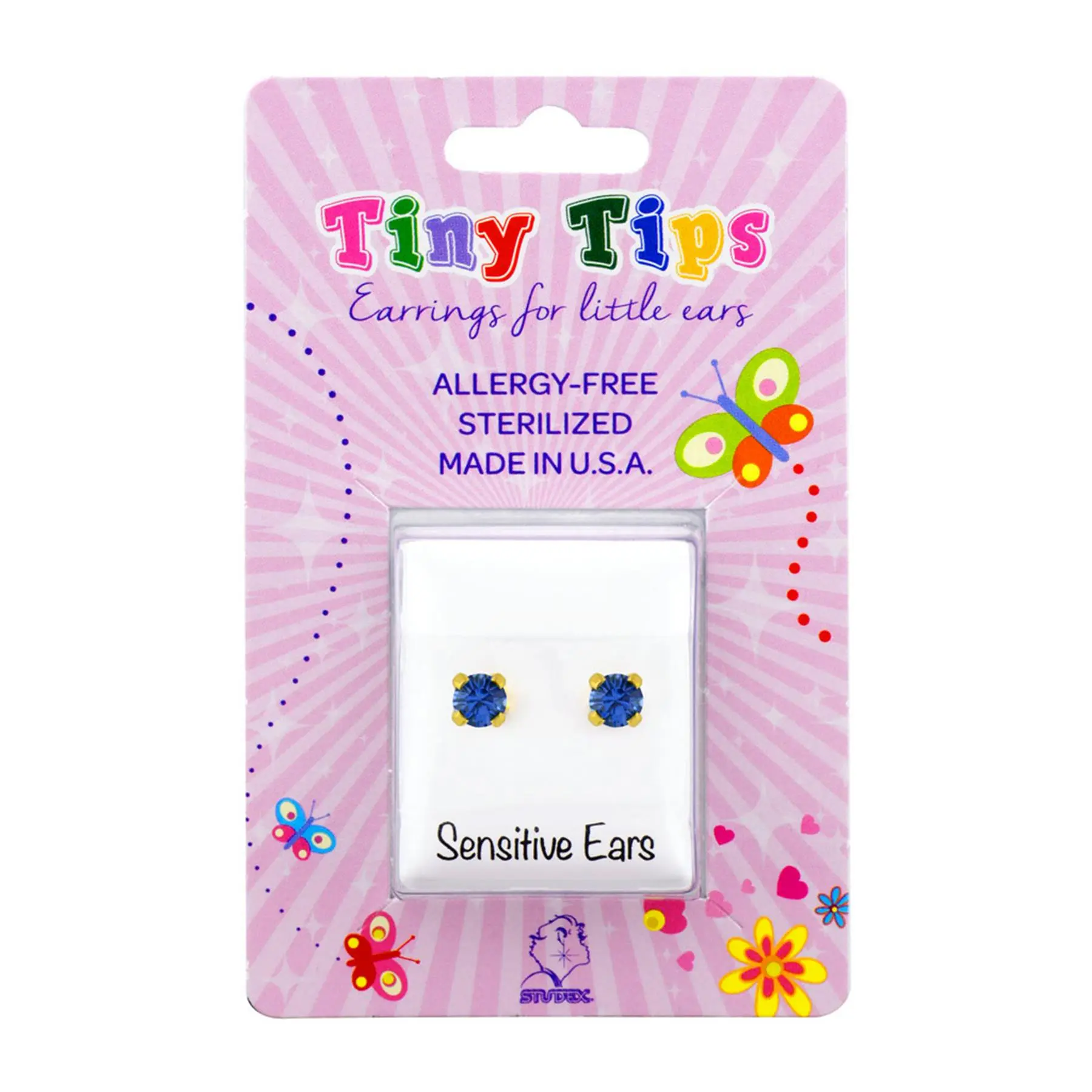 TINY TIPS GOLD PLATED TIFFANY 3MM – SEPTEMBER SAPPHIRE