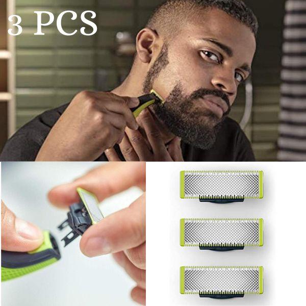 3Pcs Men Shaver Razor Heads Replacement Philips OneBlade Razor  – QP2520/QP2523/QP2530 2