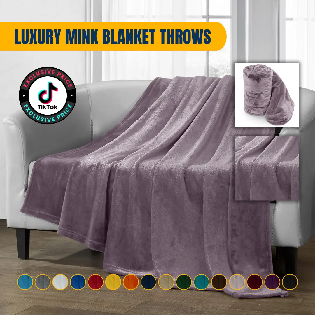 Luxury Mink Blanket 150cm x 200cm Warm Washable Soft Cuddly Blanket Throw