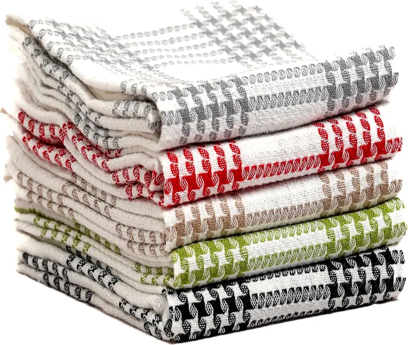 100% EGYPTIAN COTTON TERRY TEA TOWELS SET KITCHEN DISH CLOTHS DRYING CLEANING MULTI PACK OF 5 & PACK OF 10 RED PLUM BLACK GREY MULTI COLOUR TEA TOWEL TERRY TOWELING SET LARGE TERRY TOWEL 100% PURE SUPER SOFT AND ABSORBENT EASILY MACHINE WASHABLE 4