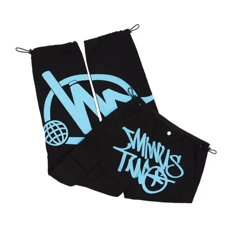 Product Introduction of 2024 High Street Hip Hop Print Planet Pants Niche Fashion Overalls Loose Straight Leg Casual Pants Menswear 7