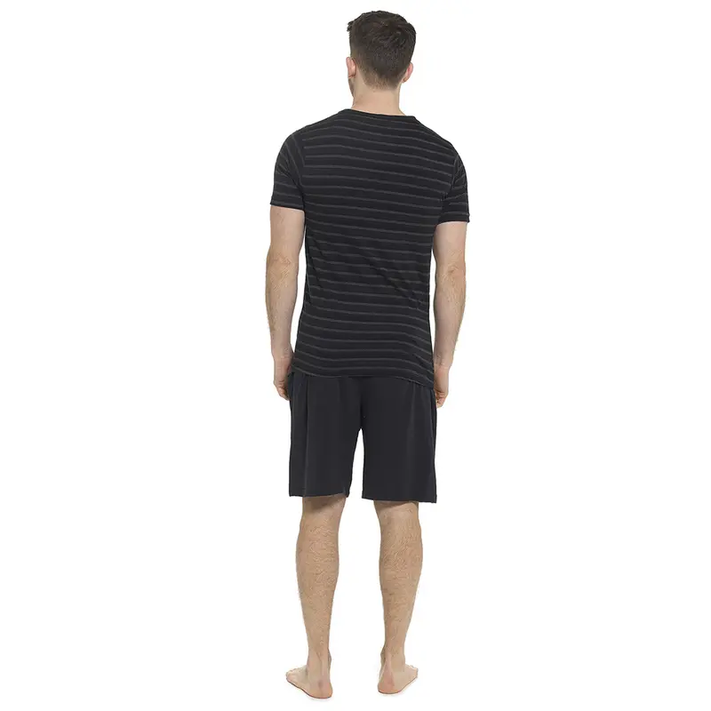 Men's Pyjamas Set Short Sleeve T-shirt Top & Shorts Bottom Pants  Men Nightwear Loungewear Sleepwear Pjs Sets Gift Cotton Fabric Menswear 6