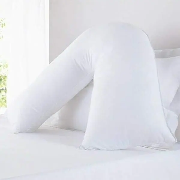 V Shaped Triangle Pillow , Extra Filled With Virgin Fibre For Neck And Back Support