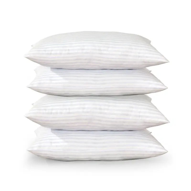 Hollowfibre Stripe Pillows Extra Filled Bounce Back Egyptian Stripe Pillows Supereme Quality Filling 2
