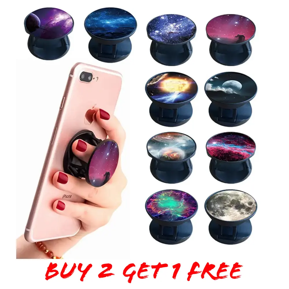 Mobile Expanding Finger Stand Folding Socket Grip Phone Holder Selfie Expandable