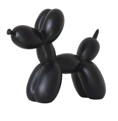 "1pc Handmade Resin Balloon Dog Statue Ornament | Cute White Animal Sculpture for Home Decoration | Perfect for Valentine's Day & Birthday Gifts" Minimalist Minimalist 3