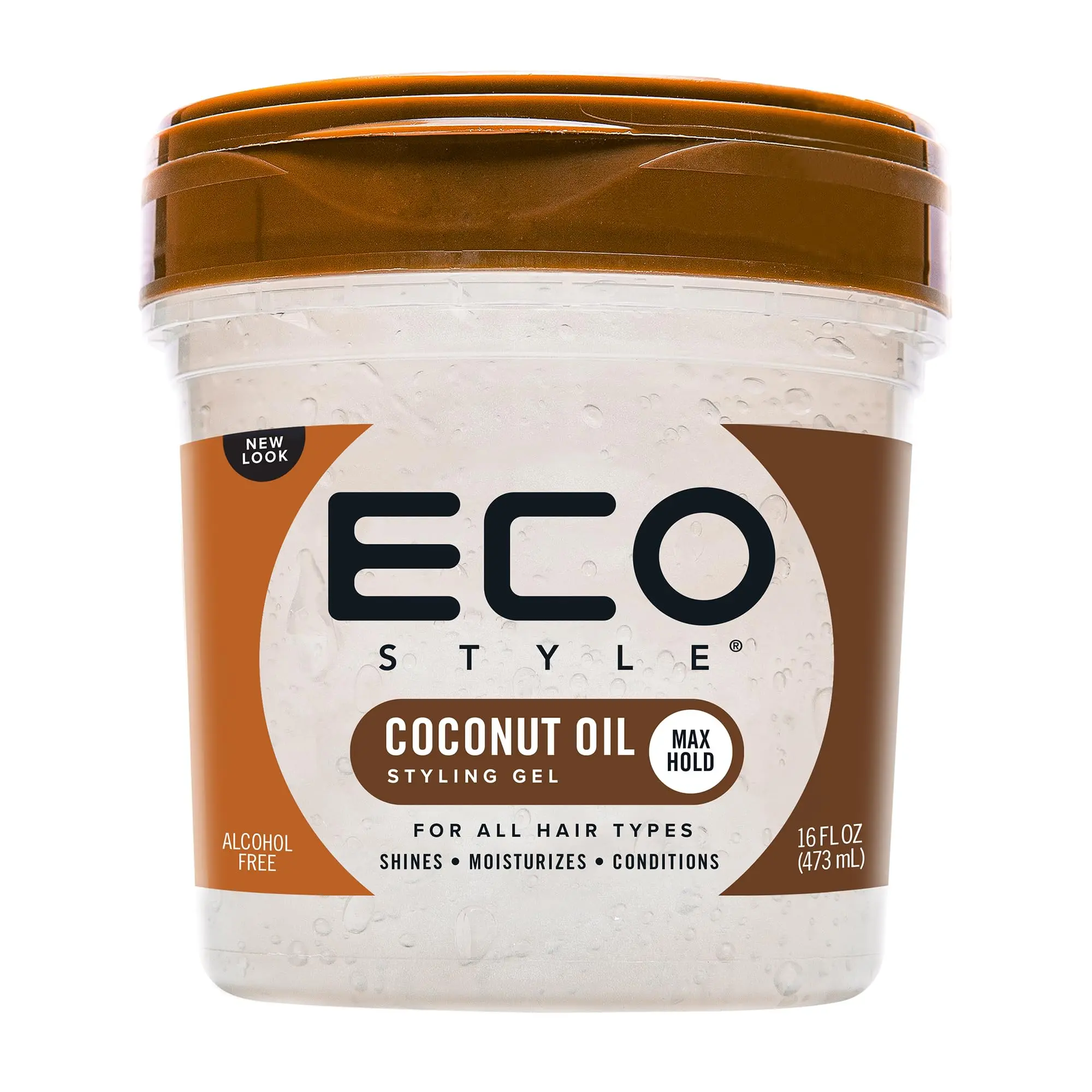 Eco Style Coconut Oil Eco Styler Hair Gel, Moisturises and Conditions, 473 ml (Pack of 1)
