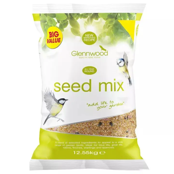 Glennwood Wild Bird Seed Mix for All Year Round Feeding - 12.55kg