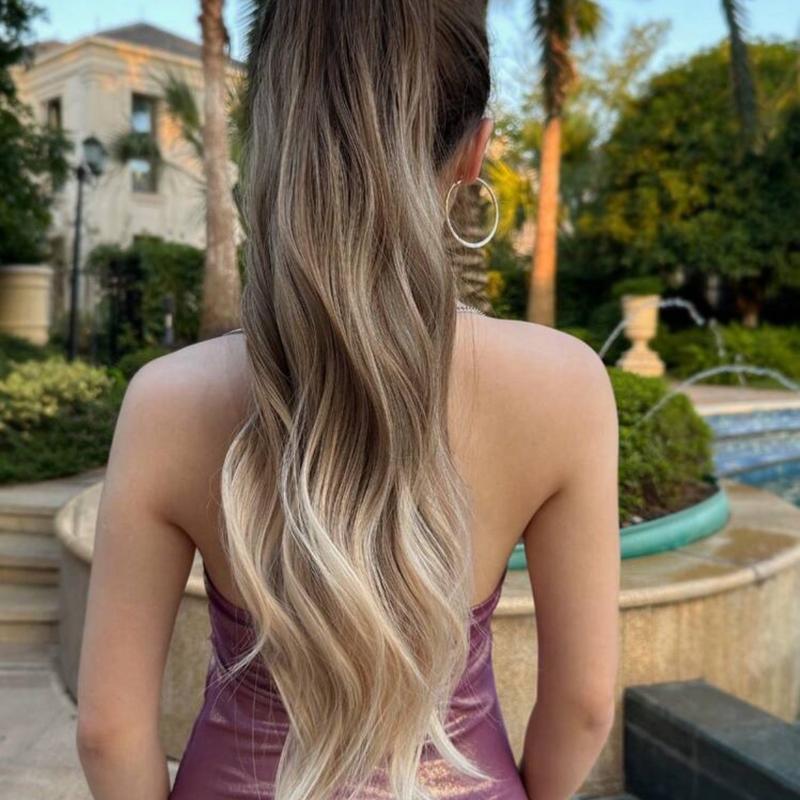 Clip on Ponytail - 24 inches | easy to use | available in multiple lengths blonde blonde 1