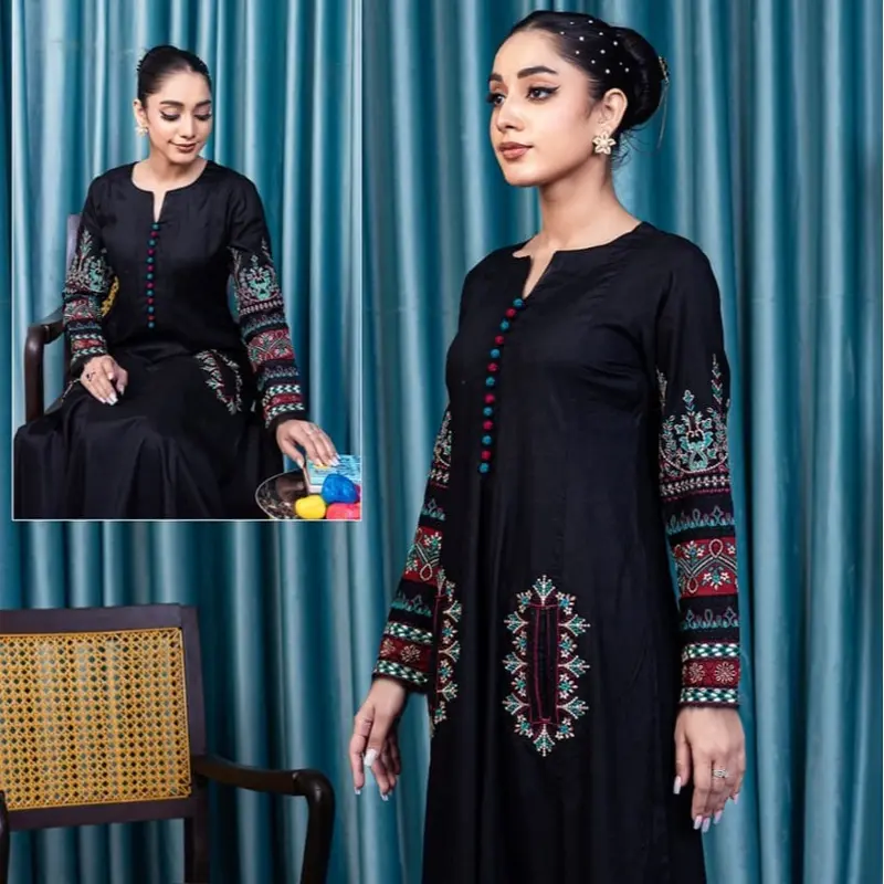 Teesa By Momina Designer | MD-1700-1 | 2 Piece Ready To Wear Linen Embroidered Airline Style Dress for women Casual Fabric Elegant Trouser Elegant Trouser Womenswear Everyday 2