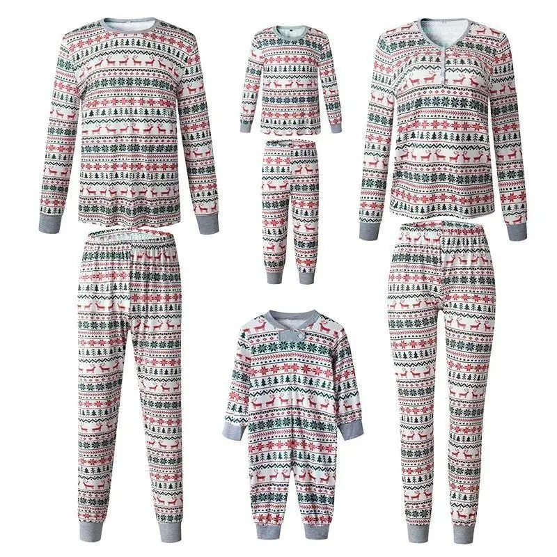 【2025】2023 Christmas Family Matching Pajamas New Year Xmas Father Mother Kids Baby Clothes Set Dad Mom And Daughter Son Pyjamas Outfit 3