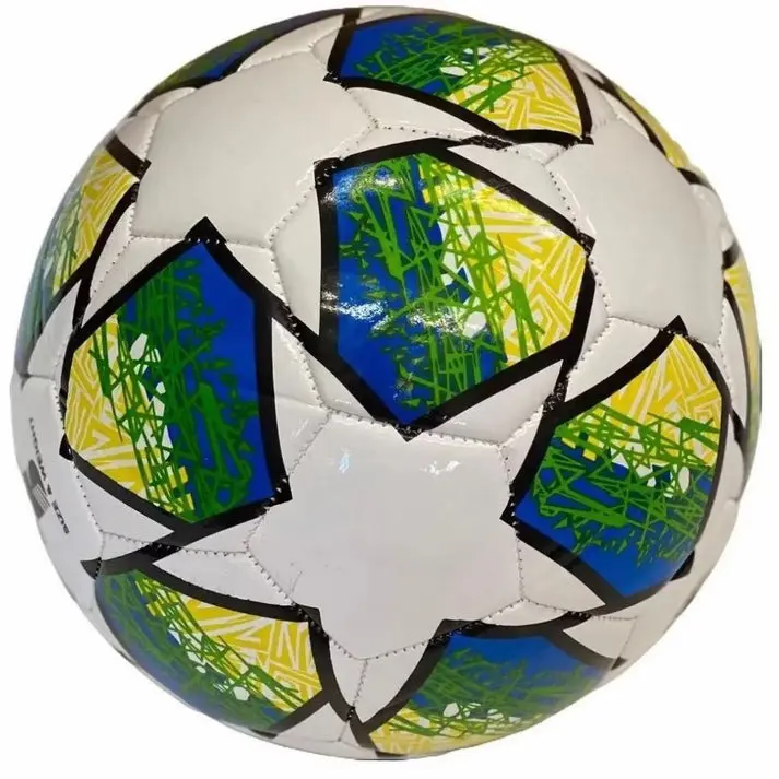 Vic-mart Football Soccer Ball for all- Colorful Design - Size 5 - Indoor and Outdoor Use - Available in 4 Vibrant Colors 2