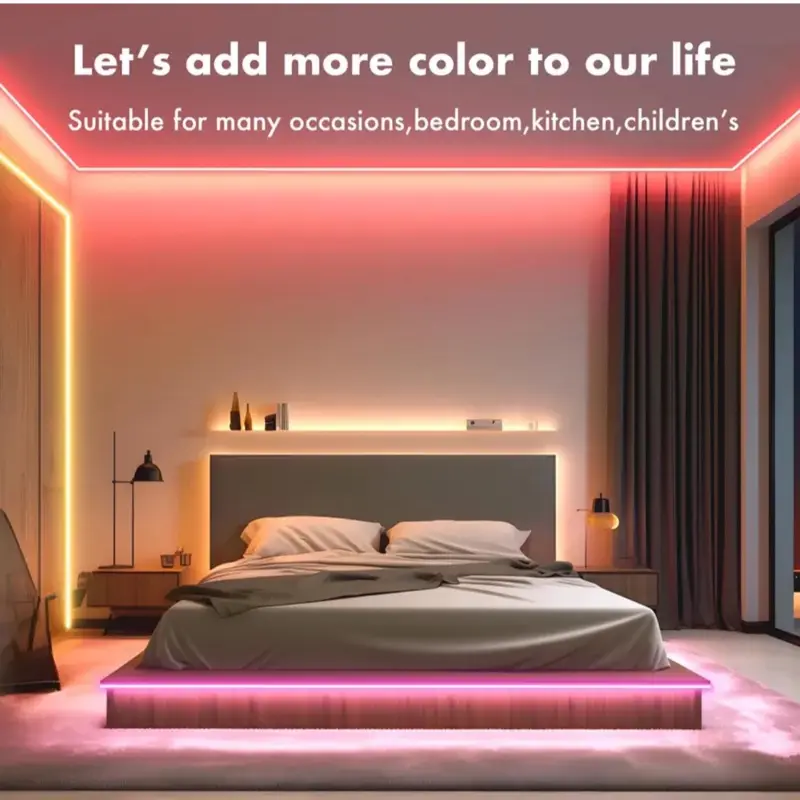 RGBIC 10 Meters Vibrant and Flexible IP67 Neon LED Strip Lights for Living and Bedroom Rooms - Music and Gaming Sync - Indoor and Outdoor Use rope light ledstrip arsenal ledbulb multicoloured smart 3m fairy black 4