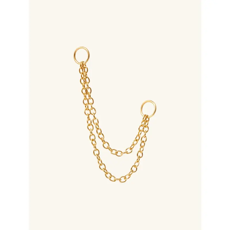 Double Chain Fusion Add-On for Enhanced Earrings in Gold Vermeil or Sterling Silver 0