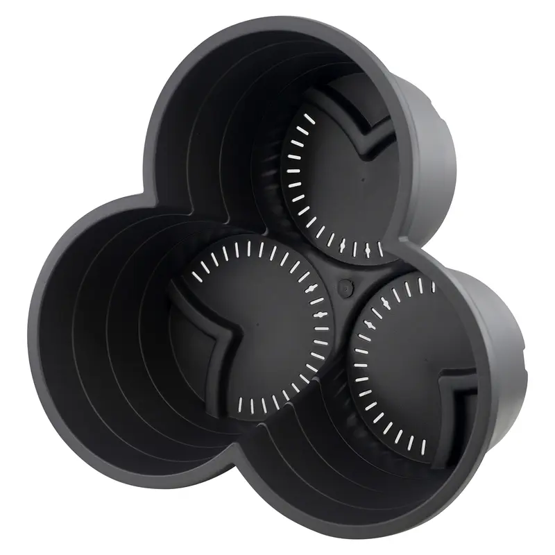 GEEZY Stackable Flower Pot Planters – Set of 4, Large Black Plastic Tiered Design for Outdoor Vertical Garden, for Herbs, Strawberries, Flowers – Space-Saving Durable Pots for Gardening Enthusiasts 5