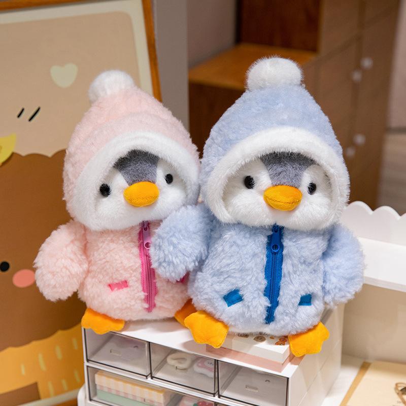 Cute Penguin Plush Toy with Soft PP Cotton, Cozy Animal Stuffed Doll in Winter Outfit for Toddlers & Infants 0-3 Years Old – Ideal Gift for Christmas and Halloween 8
