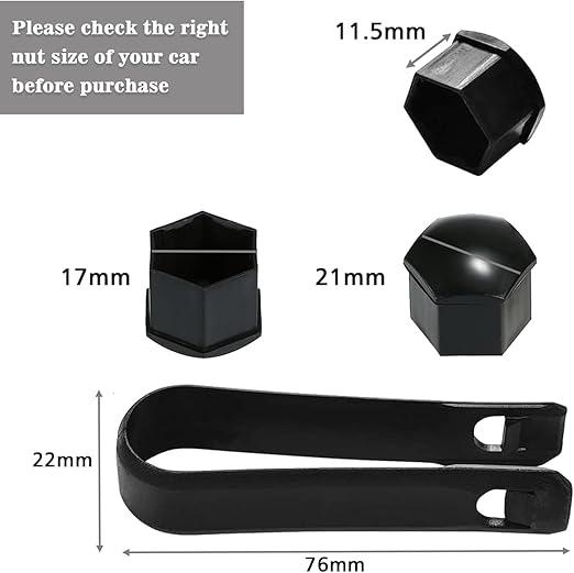 Wheel Nut Covers, 21 PCS Universal 17mm Wheel Nut Caps with Remover Tool, Hex Anti Rust Wheel Center Caps for Decoration, Compatible for Most Car Wheels [FREE SHIPPING] 1
