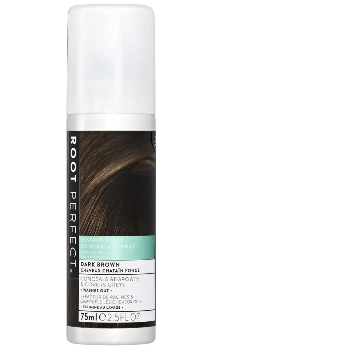 ROOT PERFECT Hair Concealer Spray, Dark Brown, 75ml Haircare Pack
