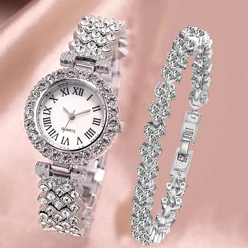 Luxury Women's Quartz Bracelet Watch with Crystal Diamonds - Female Dress Watch 4