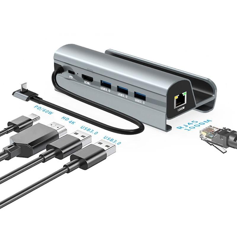 Steam Deck USB-C PD TV Docking Station with 1000Mbps Ethernet 1