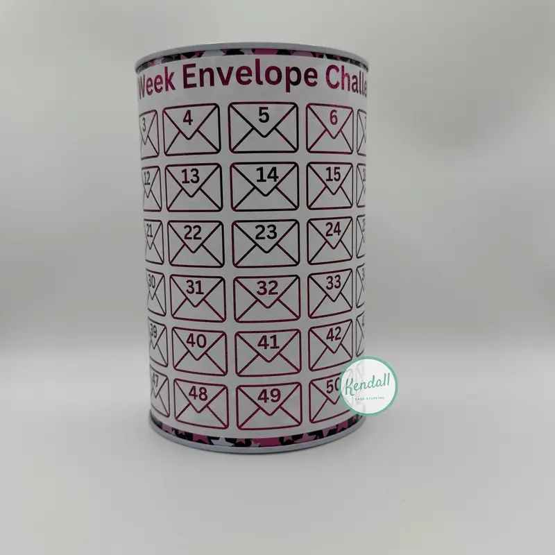 52 week envelope saving tin, Cash savings template, Money tracker, 4