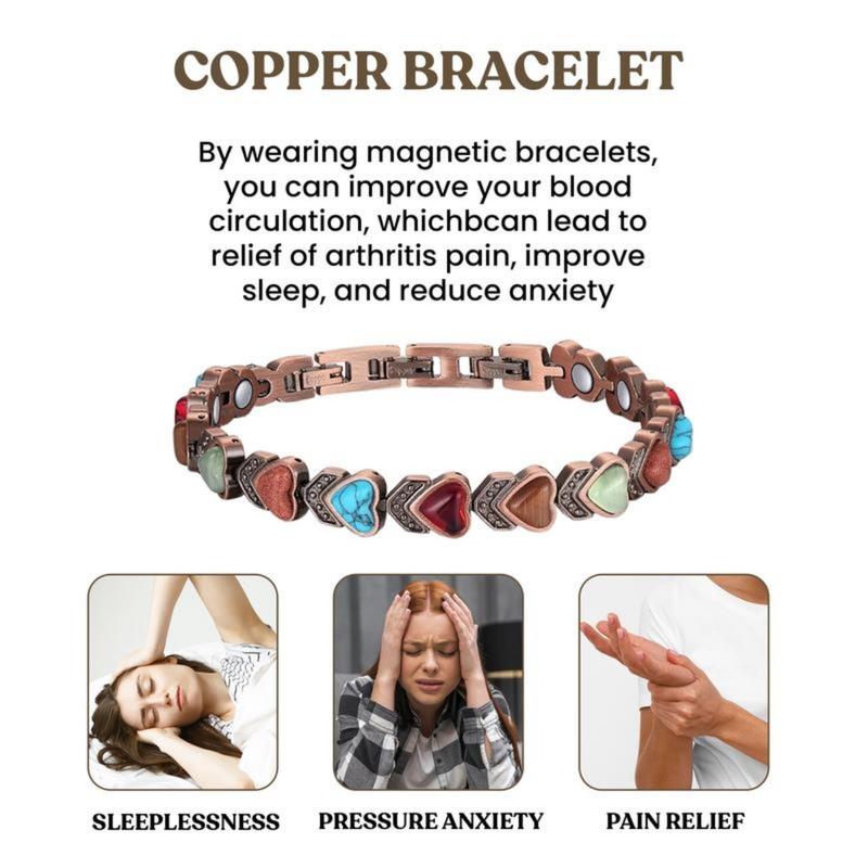 Product Introduction of Women’s Magnetic Therapy Copper Bracelet – Energy Balance, and Sleep Support with Hypoallergenic Design 9