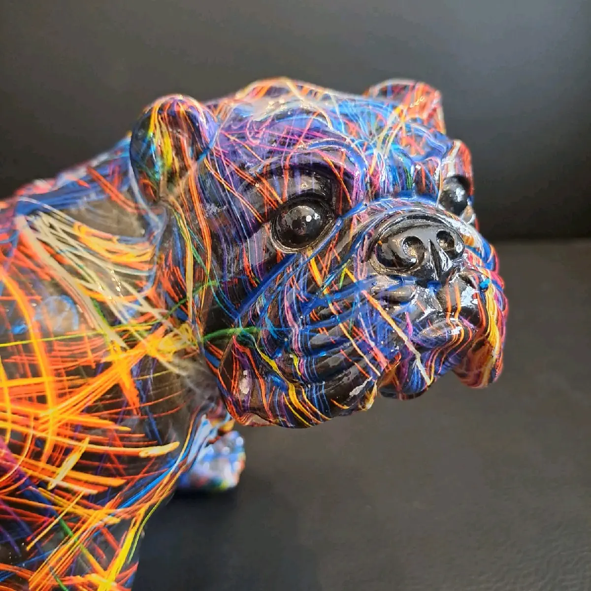 English Bulldog Standing Super Nova Art - Brand New With Box