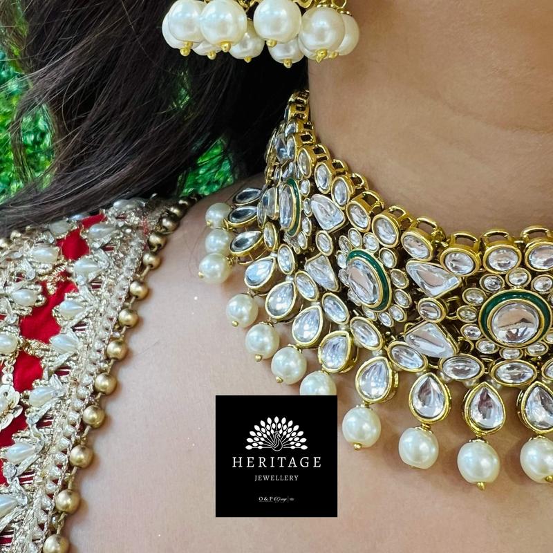 Chumki Drop Kundan Effect Choker Set 2