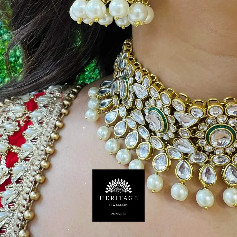 Chumki Drop Kundan Effect Choker Set 2