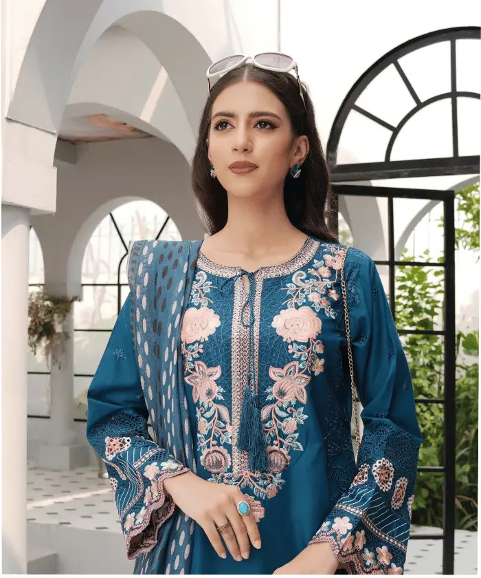 Winter Collection Heavy Front Full Embroidery 002 - Women Elegant Clothing Floral Comfort stitched  suits embroidered  outfit wedding suits Cotton Dress punjab  i