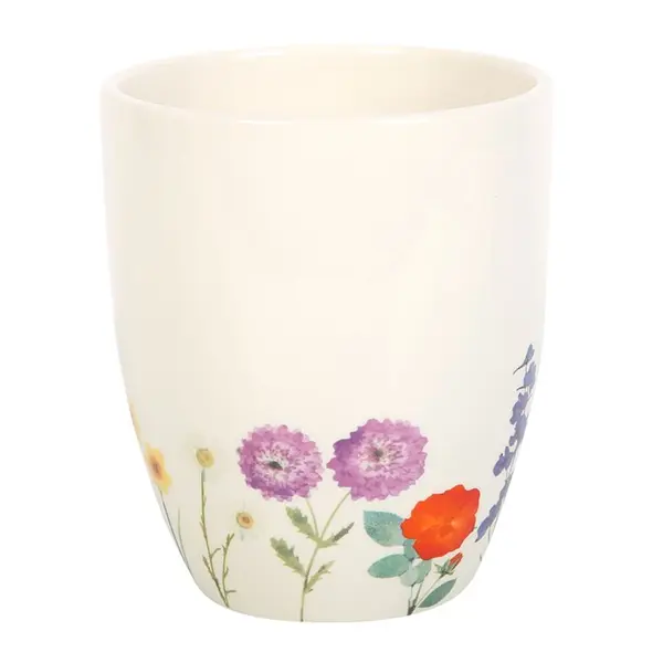 Wildflower Ceramic Plant Pot for Home Garden and Plant Display
