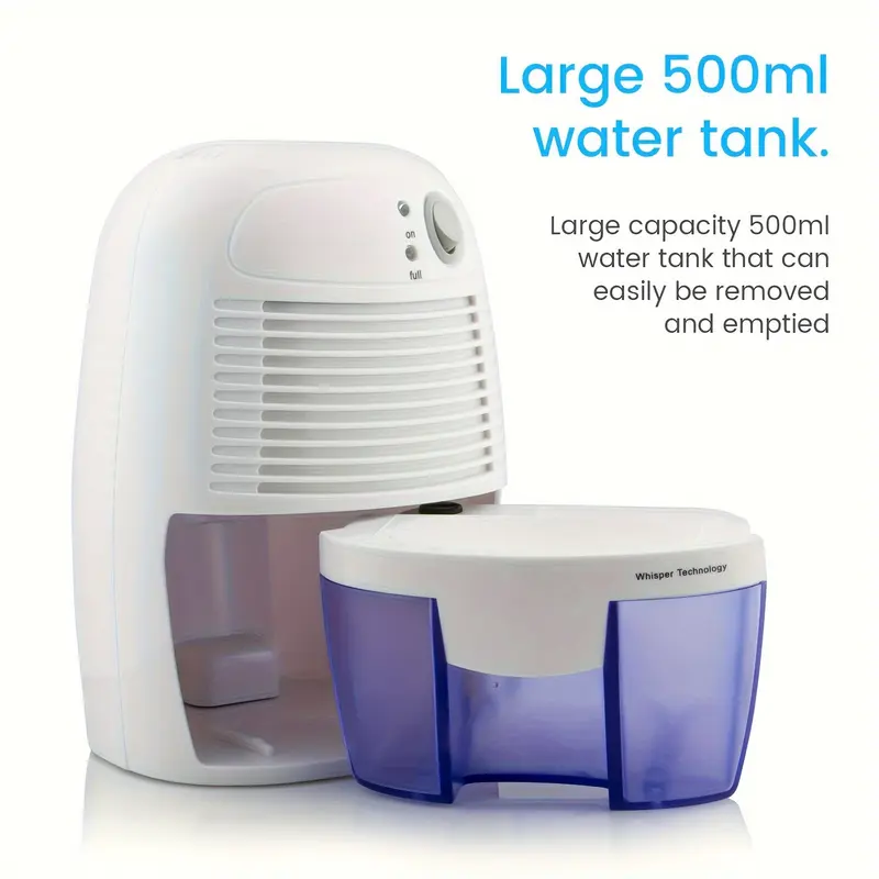 Simplexsh 500ML Dehumidifier, Household Small Dehumidifier, Portable Silent Bedroom Dehumidifier, Dryer Dehumidifier Dehumidifier Portable Auto Shut-Off, Low Energy Consumption, For Home, Bedroom, Shoe & Wardrobe Moisture Control 5