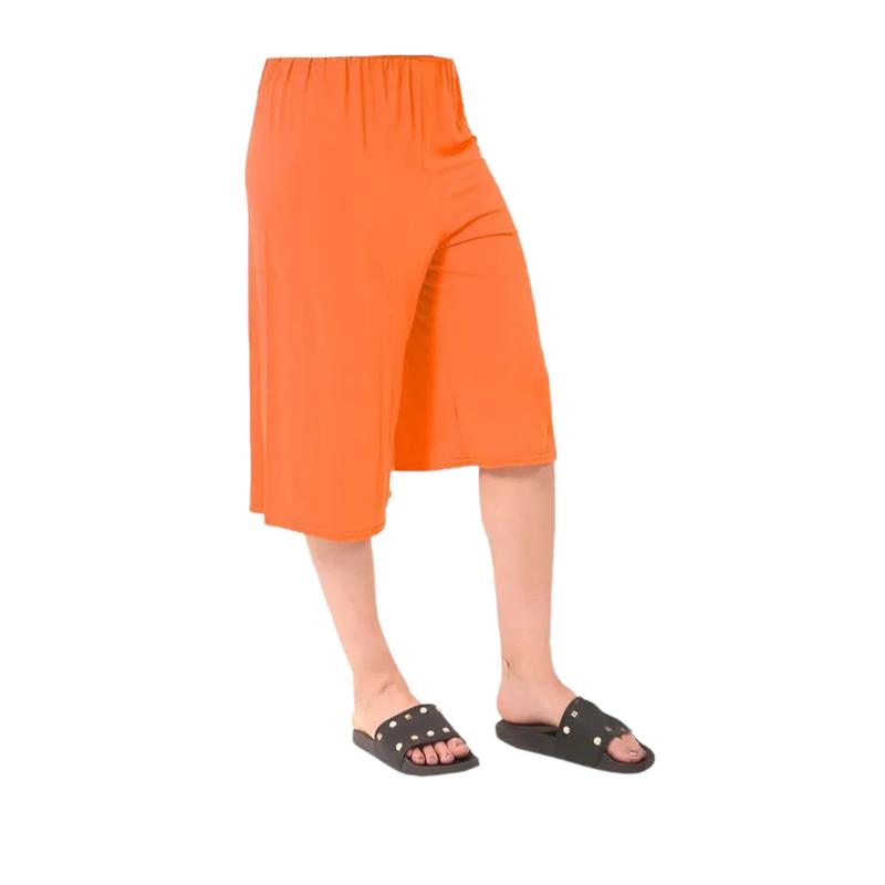 Women's Florescent 3/4 Cropped Palazzo Pants Womenswear Comfort Fashion 3