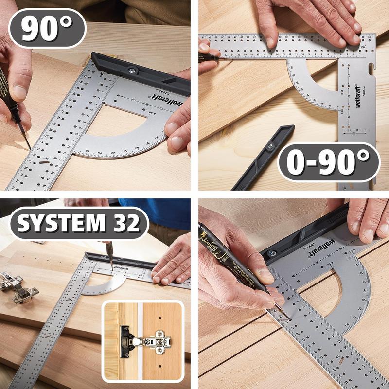 wolfcraft Universal Angle & Try Square for Measuring, Drawing & Cutting, 300mm 1