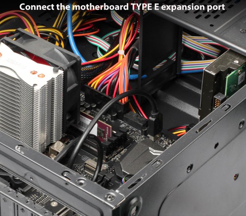 USB 3.1 Type-C Female Panel Mount to USB Type E 20 Pin 10Gbps 0.5m 8