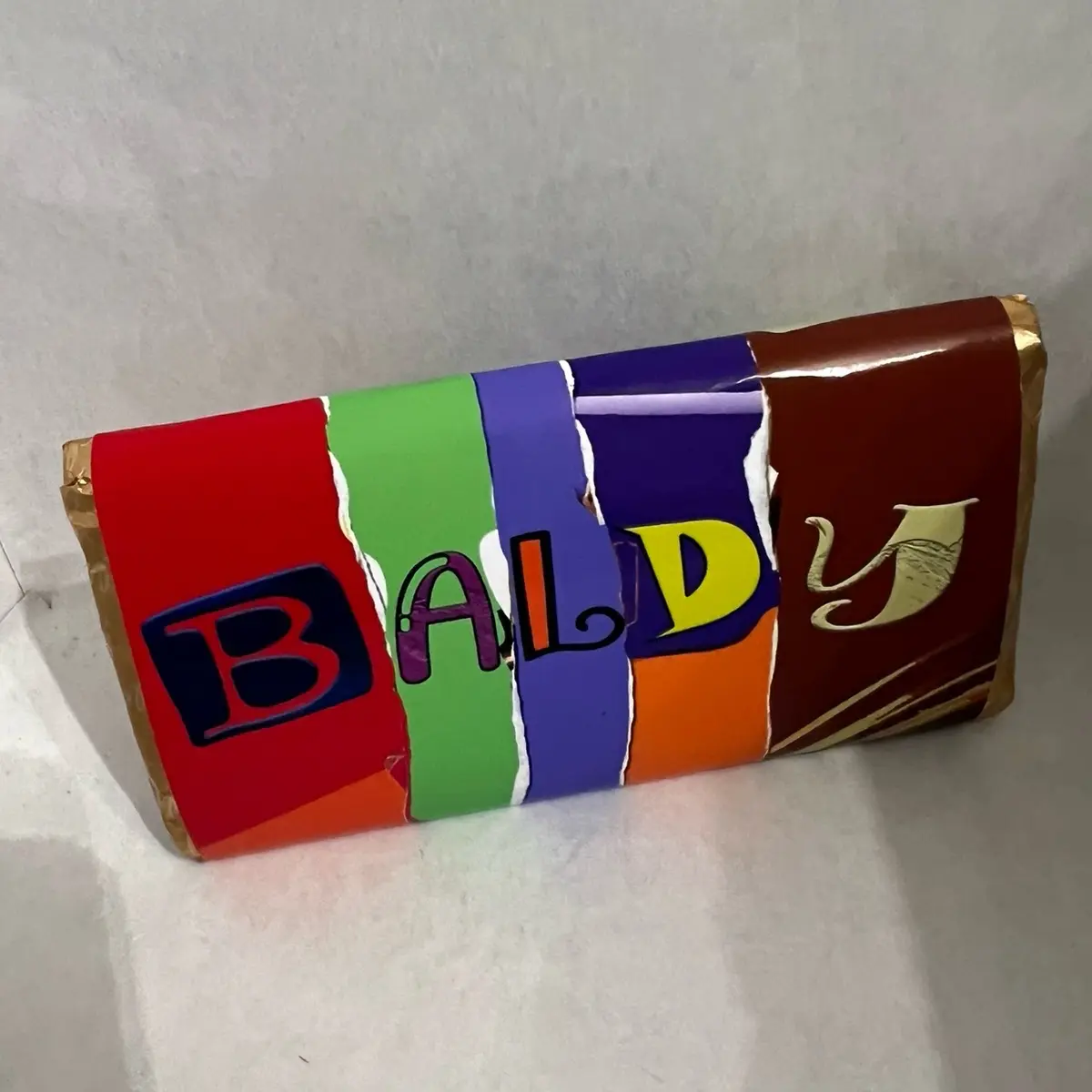 Baldy,  funny chocolate bar gift. Say it with chocolate.  Choice of flavours, for Birthdays, Christmas and Easter!   a delicious sweet snack in a choice of flavours