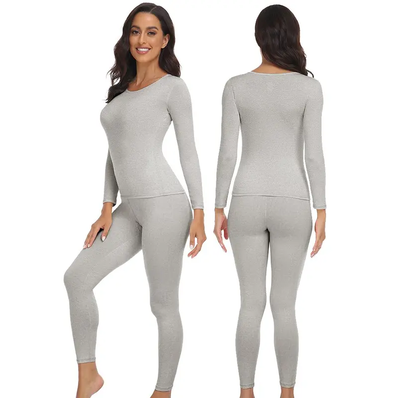 Women Thermal Underwear Set 2 pack Long Johns Ultra Soft Fleece Lined Base Layer Keep Warm Cold Weather Top Bottom﻿ 8