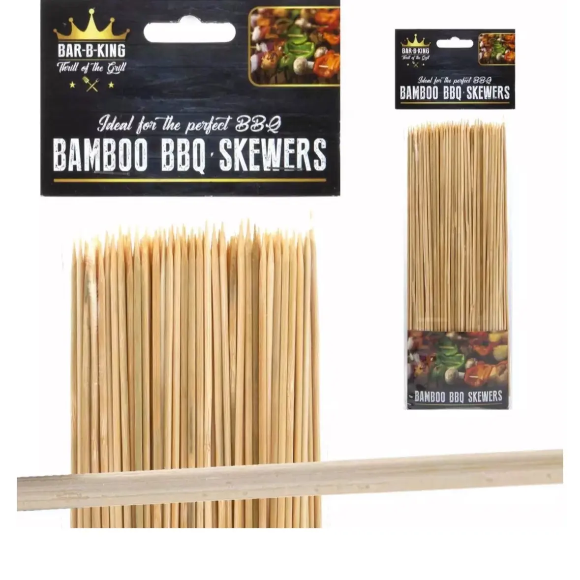 10" Bamboo BBQ Skewers - Bar-B-King (150 Pack)