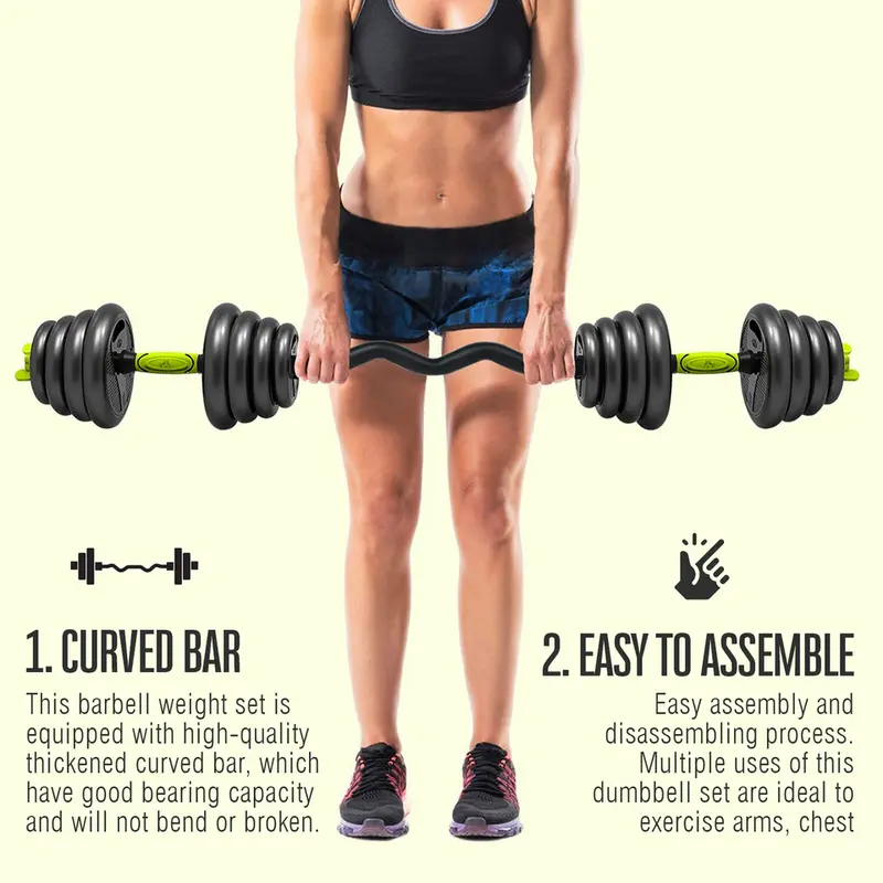 STRONGWAY Adjustable 6 in 1 Dumbbell Barbell Kettlebell Push Up Set - 20KG, 30KG and 40KG SETS with Adjustable Weight Bench 8