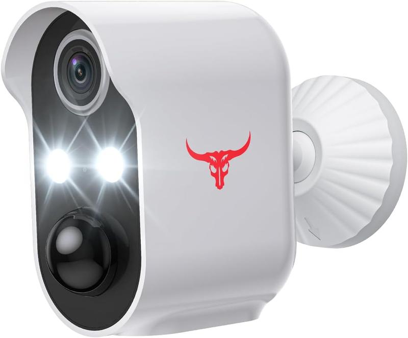 1080p Wireless Security Camera with Spotlights for Indoor Outdoor Use, Bullet Surveillance Cam, AI Human Detection, 2-Way Talk, Night Vision, Cloud Storage, 2.4G WiFi, Weather Resistance 0
