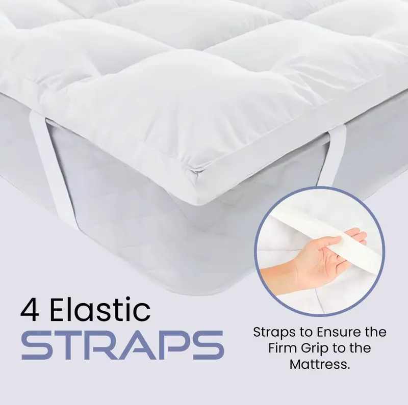 Microfiber Mattress Topper, Hypoallergenic,Firm,Luxury,Comfortable and Affordable, Bed Topper for Back Pain or Side Sleepers. machine wash washable warm flat weave topper sale mattress  love 1