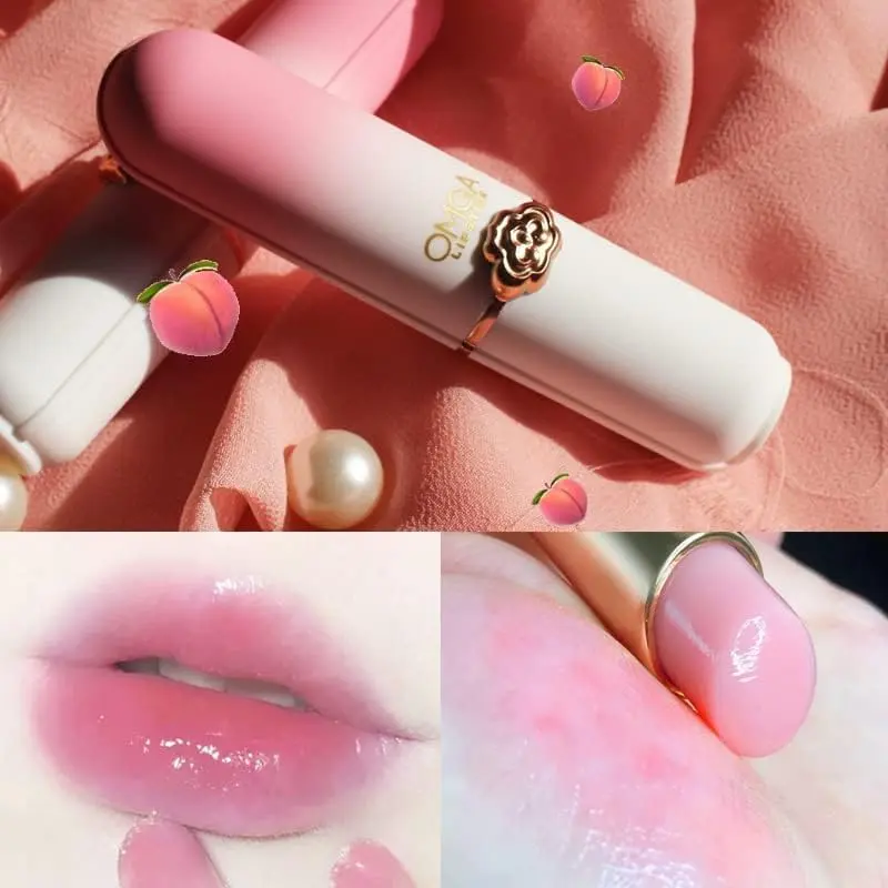 6 Packs Jelly Lipstick Set, Fruit Color Change Lip Balm Set, Peach Aloe Vera Strawberry Blueberry Avocado Grape Color Change Lip Balm, Long Lasting Moisturizer Lip Makeup Set (6PCS) 4