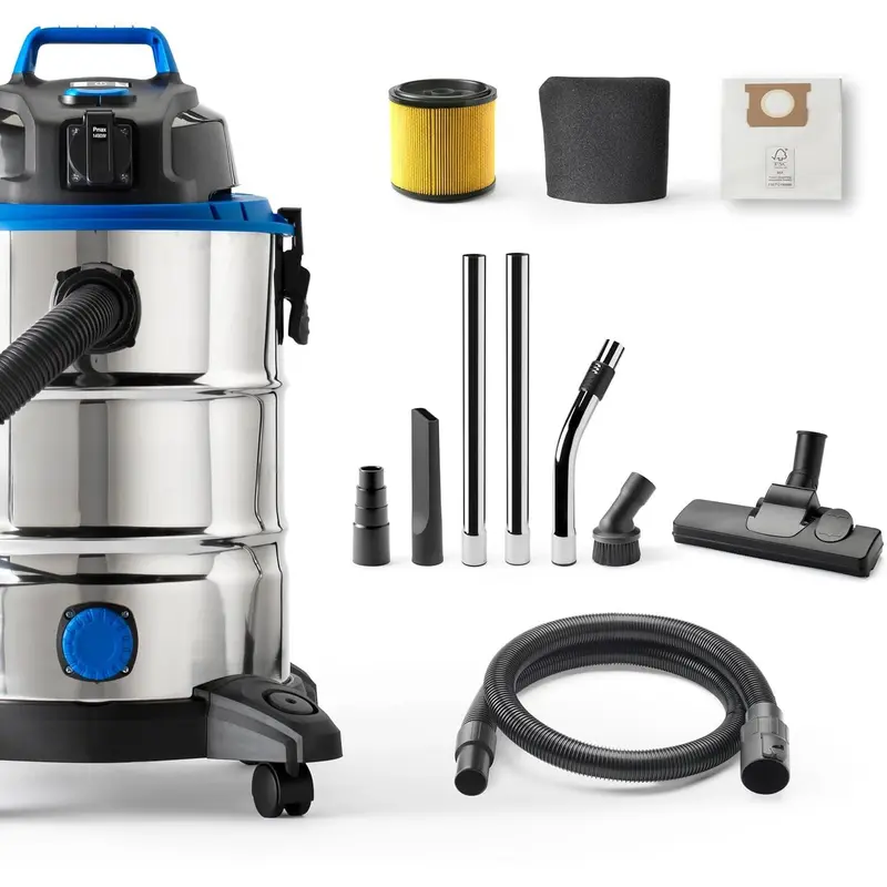 Borderless Brilliance: The Future of Cleaning!. Wet & Dry Cleaner, with Power Take Off Socket, 30 Litre Capacity, 1500W. Purchase of This Product Will Be Given A Beautiful Gift. 8