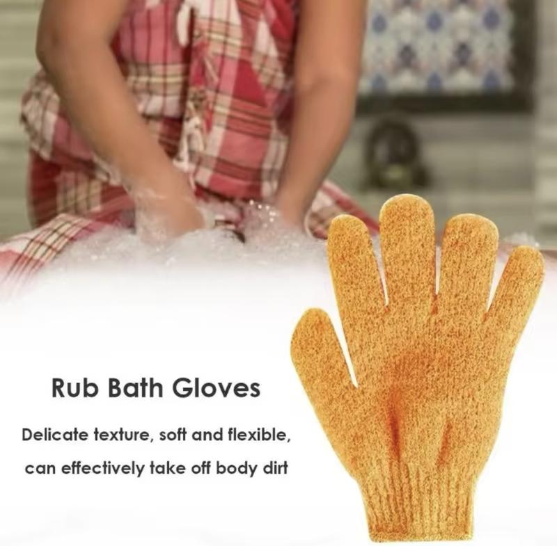 Product Introduction of （gift）Random Colour  1pc Exfoliating Gloves Body Scrubber Bath Gloves Scrubbing Gloves for Shower, Spa, Massage, Dead Skin Cell Remover Personal Cleaning 0