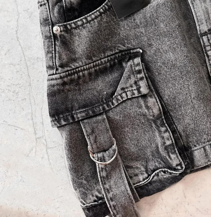 Product Introduction of Harajuku Multiple Pockets Denim Plaid Skirt Vintage Goth Black Y2k Mini Skir Fashion Womens Casual Versatile Sexy Streetwear 7