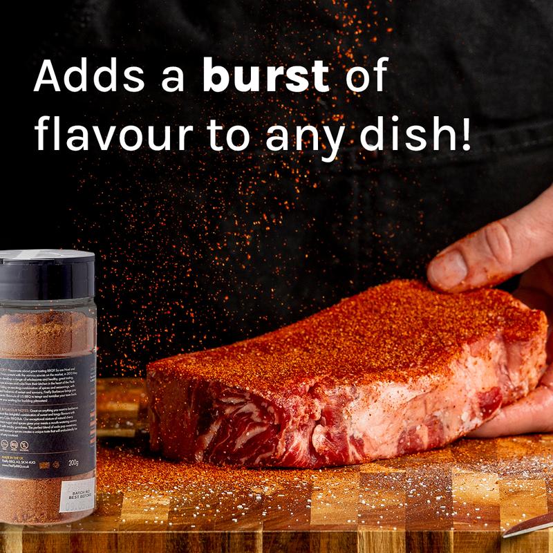 Firefly BBQ Championship Quality Cherry Cola BBQ Rub 200g - Irresistible Unique Flavour Fusion, Made with High-Quality Ingredients, Perfect for Grilling, Smoking, or Roasting Pork, Chicken, Beef, & Veggies 3