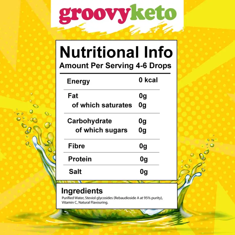 Groovy Keto Stevia Drops Sweetener 50ml Baking Sweets Liquid Various Flavours, No Sugar, Vanilla, Salted Caramel, Chocolate & Pure 1