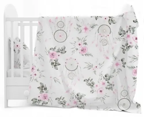 Baby Bedding Set 6pc All-round Bumper Fit Cot 120x60cm 100% Cotton Dream Catcher 4