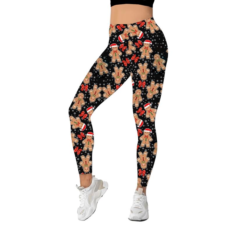 NetSetUK Women's Christmas Novelty Print Legging Xmas Print Fitness Running Yoga for Ladies Plus Size 2