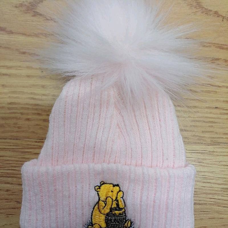new item honey bear logo bennie hat newborn 6